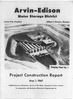 AEWSD Project Construction Report cover page, May 1, 1967